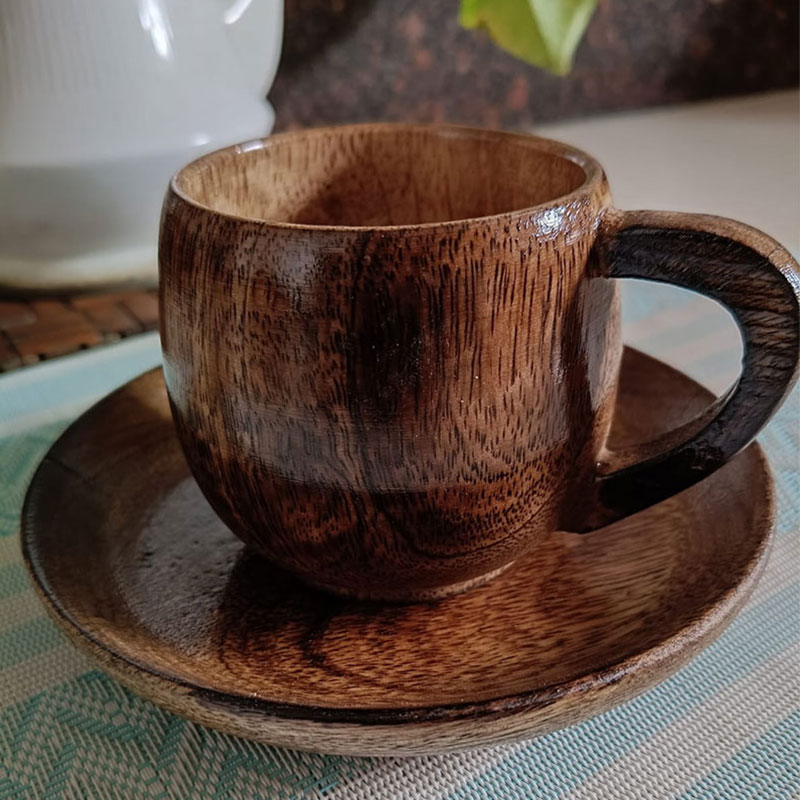 Handicrafts Wooden Cup Plate